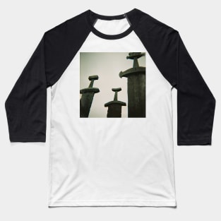 Sverd i Fjell - Monumental Sculpture in Norway - Lomography Medium Format Diana F+ Baseball T-Shirt